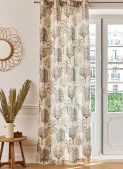 Bouchara Rideau^RIDEAU IMPRIMÉ À PALMIERS EN COTON