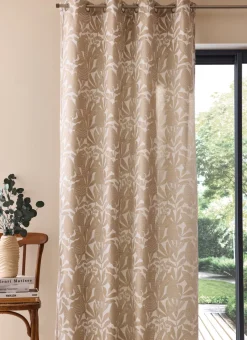 Bouchara Rideau^RIDEAU JACQUARD AVEC MOTIF VÉGÉTAL CONTRASTÉ