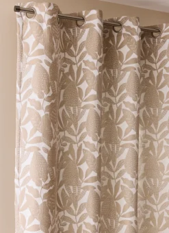 Bouchara Rideau^RIDEAU JACQUARD AVEC MOTIF VÉGÉTAL CONTRASTÉ
