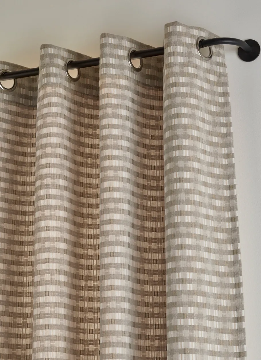 Bouchara Rideau^RIDEAU TAMISANT EN JACQUARD GÉOMÉTRIQUE