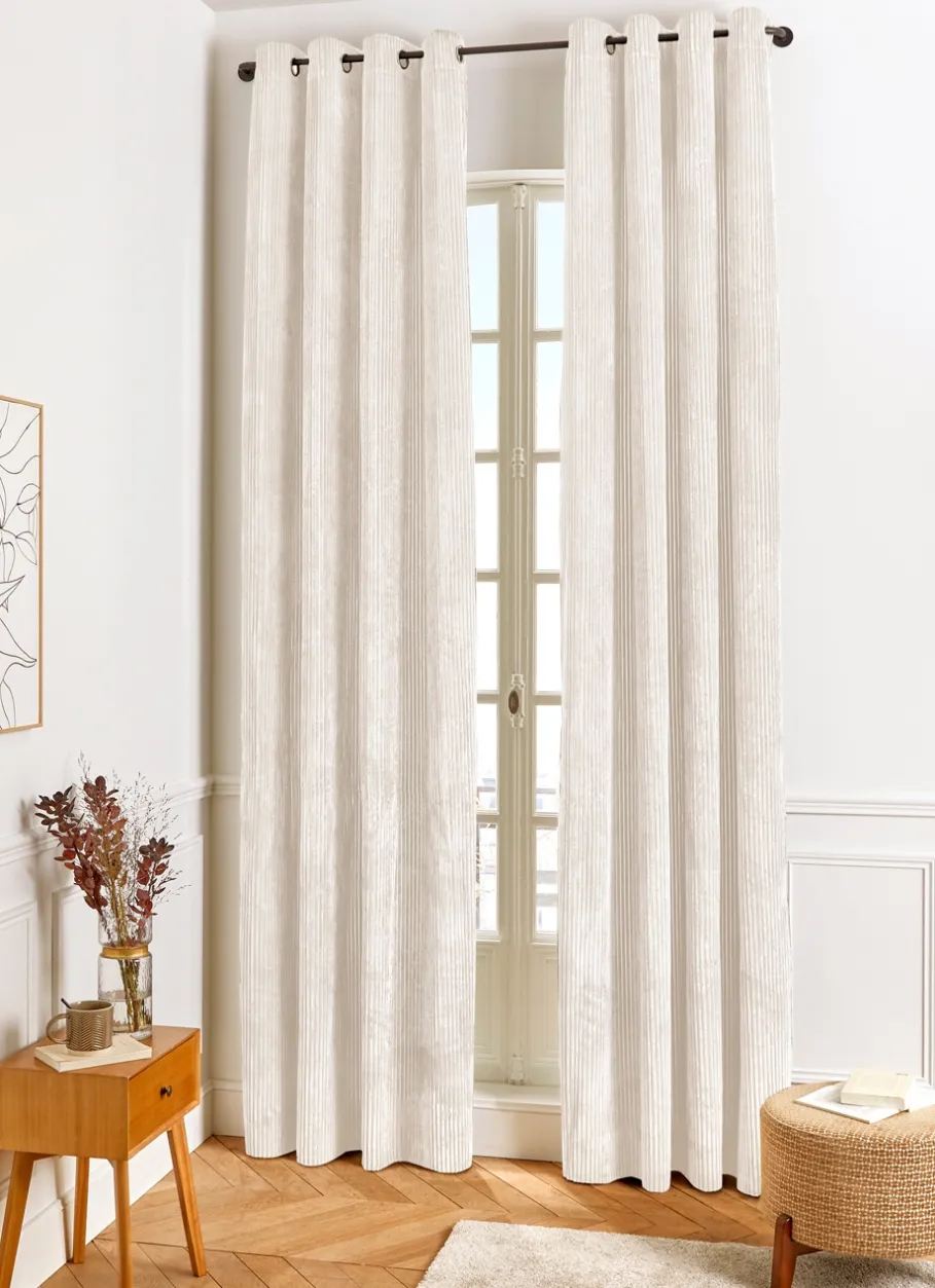 Bouchara Rideau^RIDEAU UNI EN VELOURS CÔTELÉ TERRY