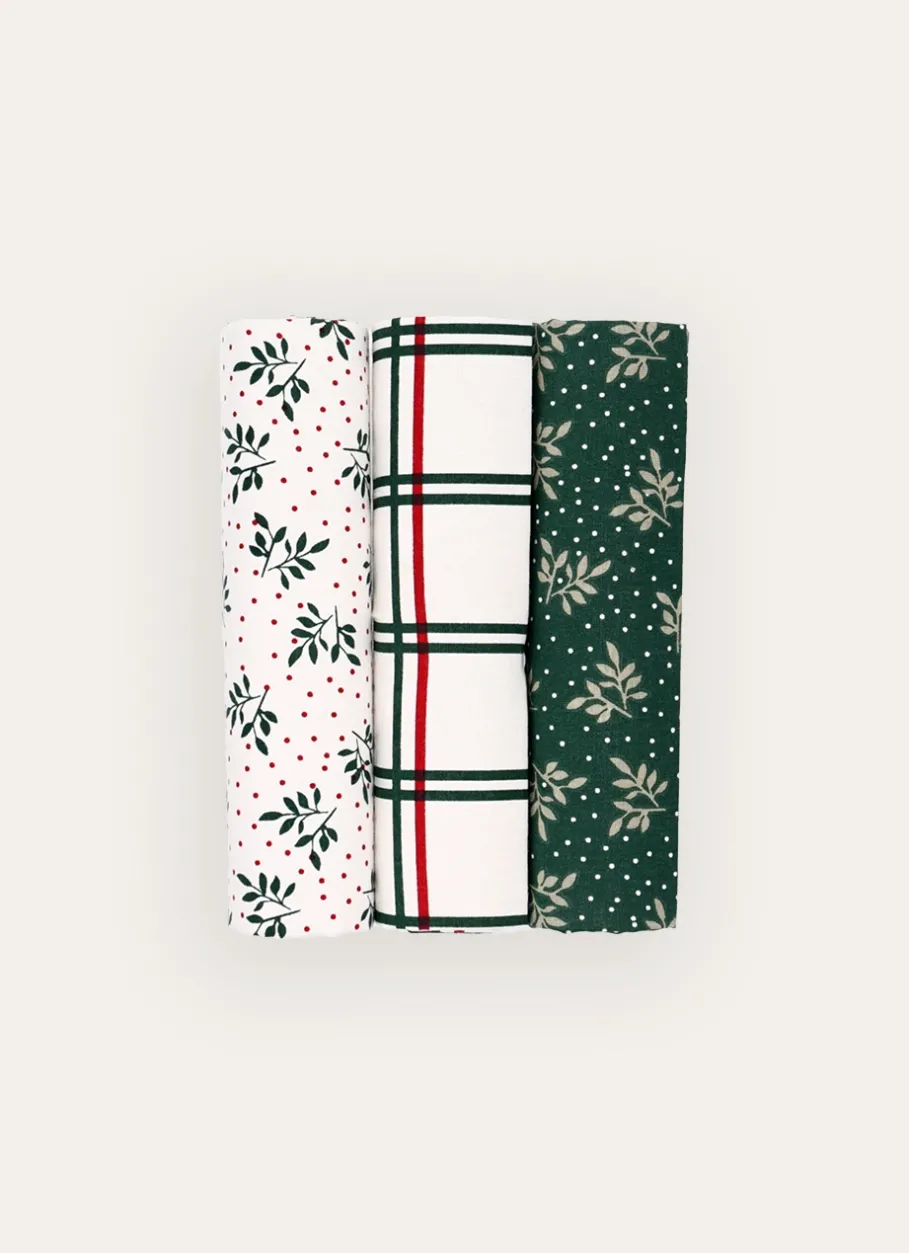 Bouchara Torchon, Essuie-Mains|Table De Noël^SAC DE 3 TORCHONS EN COTON