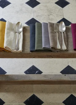 Bouchara Serviette De Table^SERVIETTE DE TABLE EN COTON ET LIN BOURDON COLORÉ