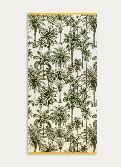 Bouchara Linge De Bain Fantaisie^SERVIETTE DE TOILETTE JACQUARD MOTIFS PALMIERS