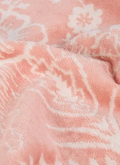 Bouchara Linge De Bain Fantaisie^SERVIETTE DE TOILETTE JADE À GRANDS MOTIFS FLORAUX