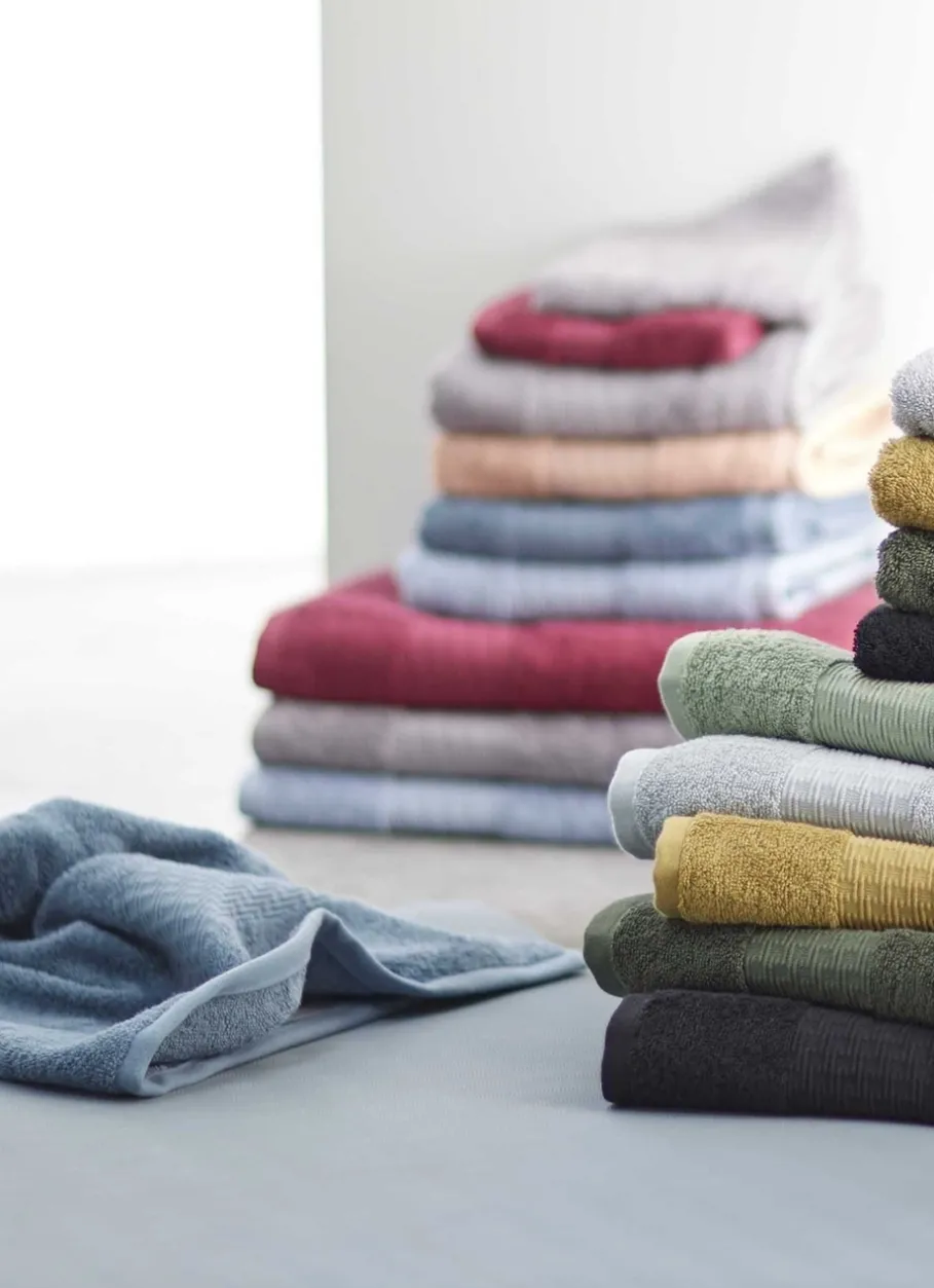 Bouchara Linge De Bain Uni^SERVIETTE INVITÉ COTON BIO JACQUARD GAUFRÉ 450GR