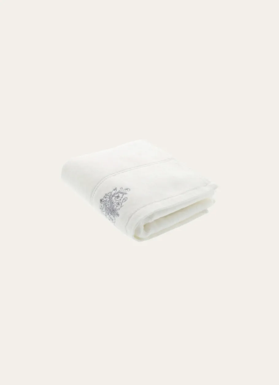 Bouchara Linge De Bain Fantaisie^SERVIETTE INVITÉ EN VELOURS BRODÉE 500GR