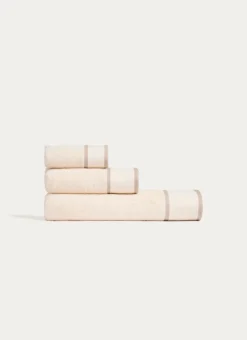 Bouchara Linge De Bain Uni^SERVIETTE INVITÉ UNIE À LARGE BORDURE ARTHUR