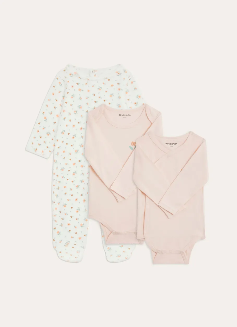 Enfant Bouchara Les Essentiels De Bebe^SET GRENOUILLÈRE & BODY MOTIF PETITES FLEURS