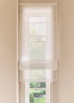 Bouchara Vitrage, Store^STORE BATEAU EN VOILE DE LIN LÉGER