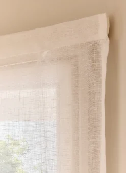 Bouchara Vitrage, Store^STORE BATEAU EN VOILE DE LIN LÉGER