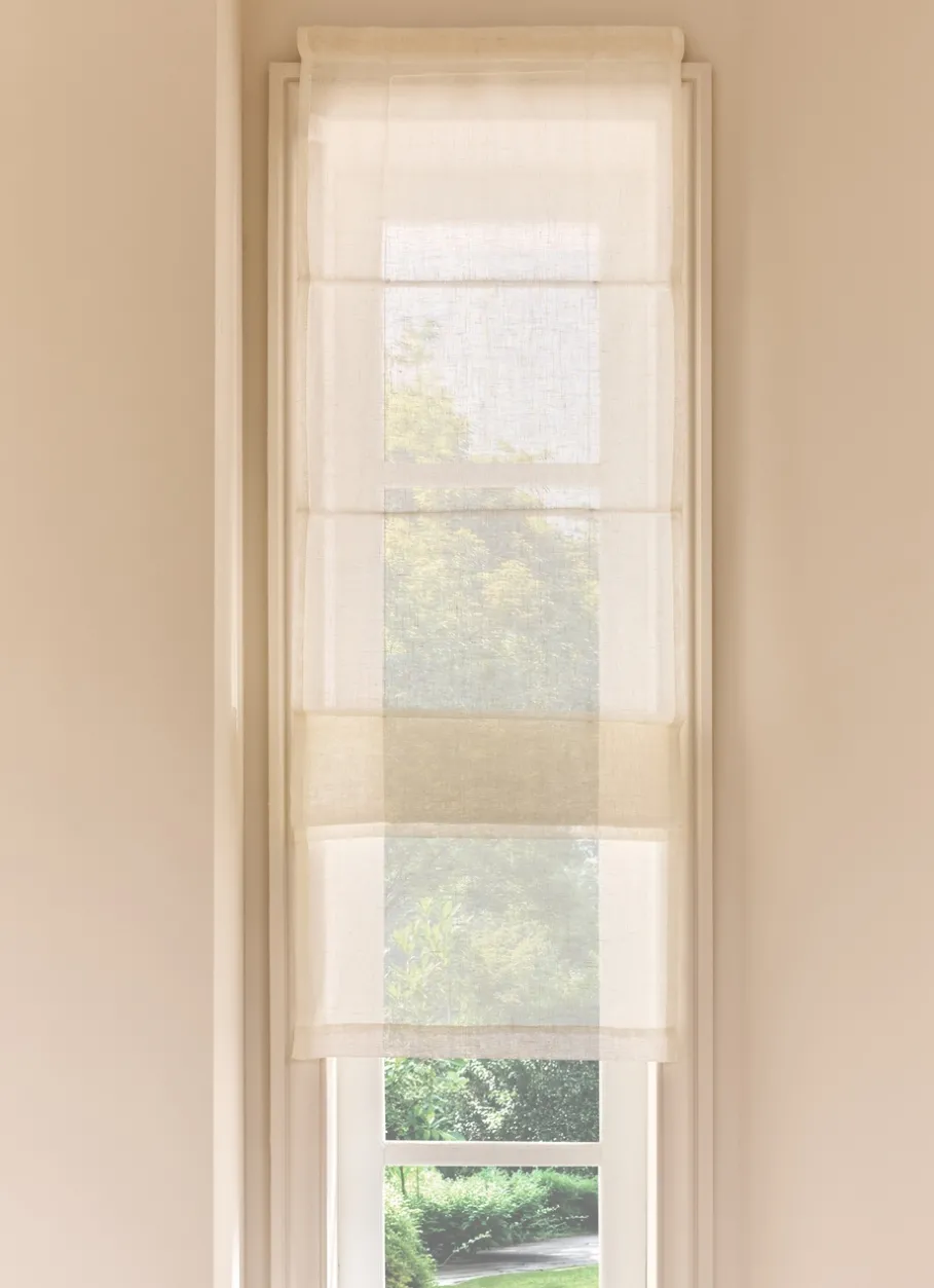 Bouchara Vitrage, Store^STORE BATEAU EN VOILE DE LIN LÉGER