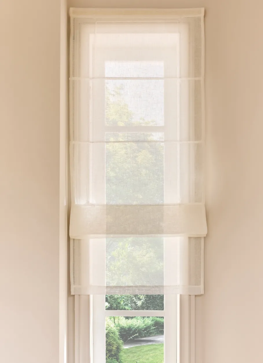 Bouchara Vitrage, Store^STORE BATEAU EN VOILE DE LIN LÉGER