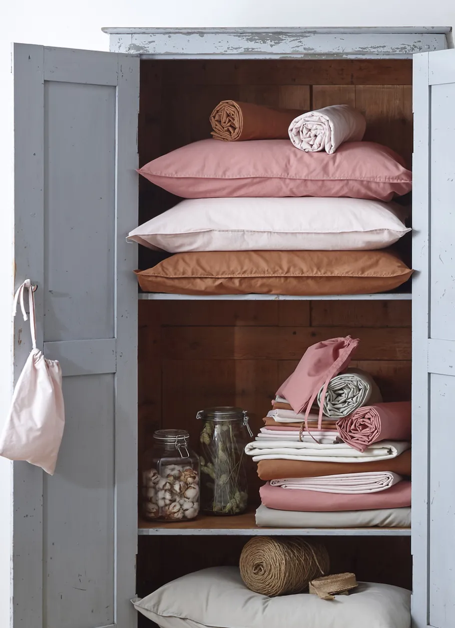 Bouchara Taie Unie^TAIE D'OREILLER UNIE EN COTON LAVÉ BIO