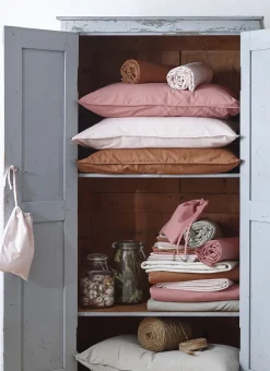 Bouchara Taie Unie^TAIE D'OREILLER UNIE EN COTON LAVÉ BIO