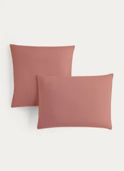 Bouchara Taie Unie^TAIE D'OREILLER UNIE EN COTON LAVÉ BIO