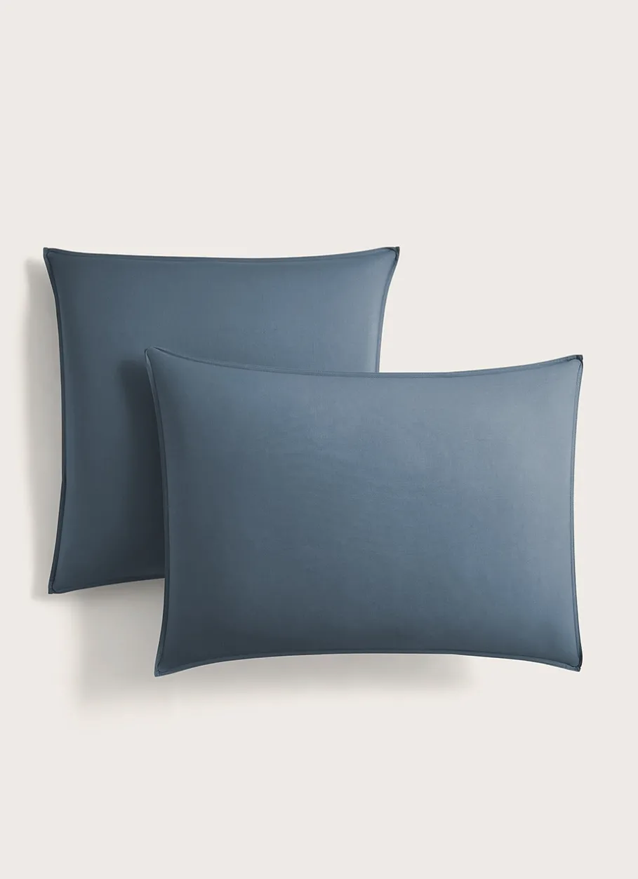 Bouchara Taie Unie^TAIE D'OREILLER UNIE EN COTON LAVÉ BIO