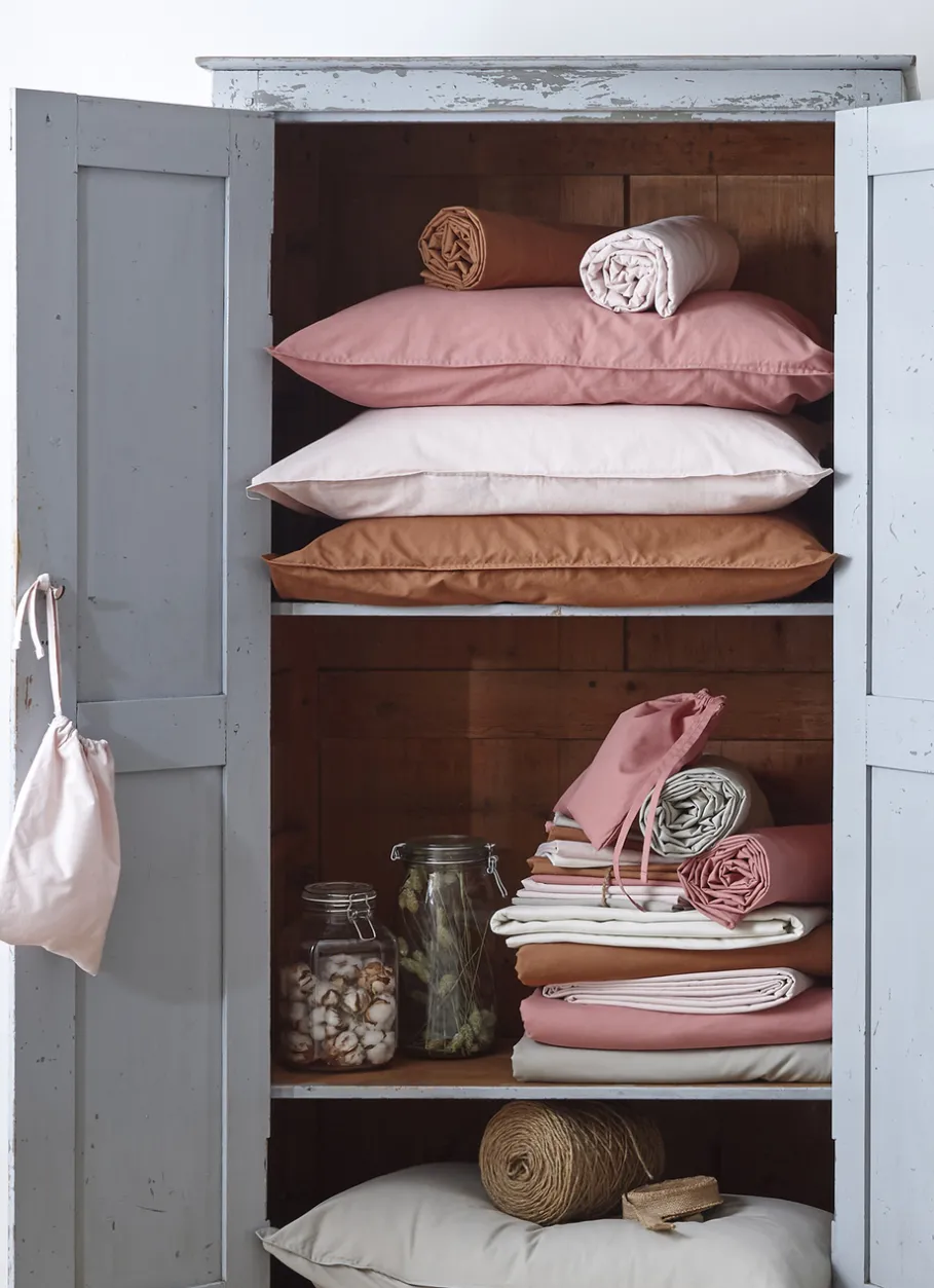 Bouchara Taie Unie^TAIE D'OREILLER UNIE EN COTON LAVÉ BIO