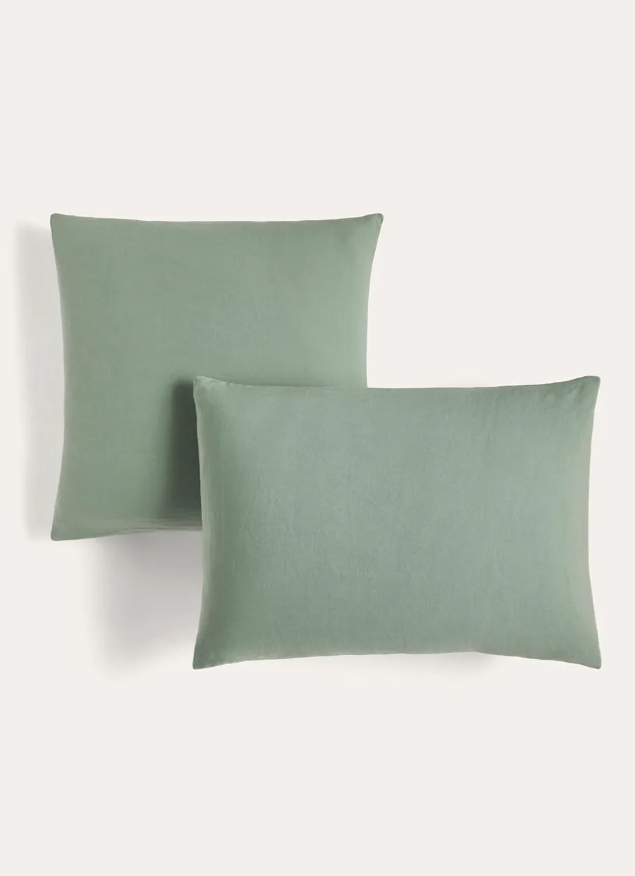 Bouchara Taie Unie^TAIE D'OREILLER UNIE EN LIN LAVÉ 165GR