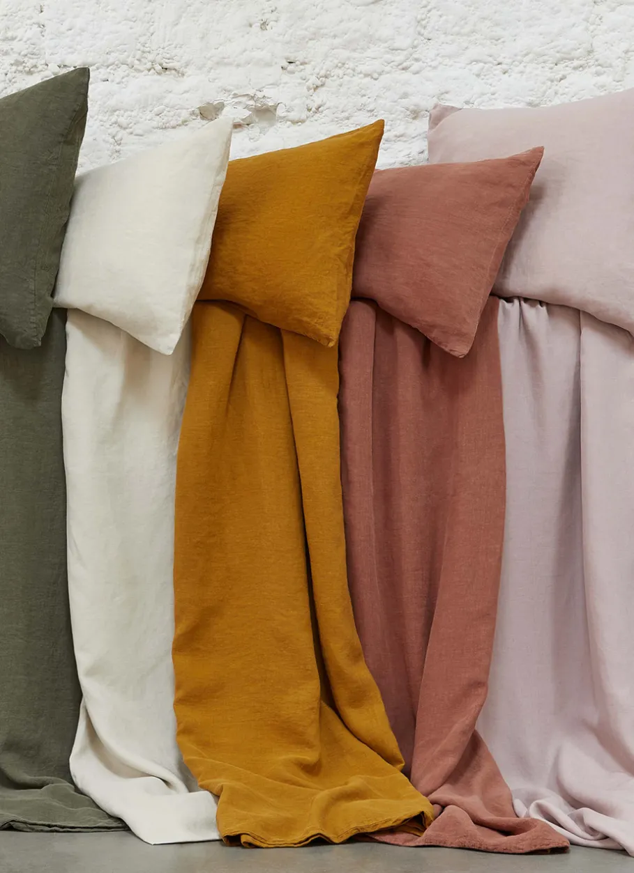 Bouchara Taie Unie^TAIE D'OREILLER UNIE EN LIN LAVÉ 165GR