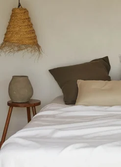 Bouchara Taie Unie^TAIE D'OREILLER UNIE EN LIN LAVÉ 165GR