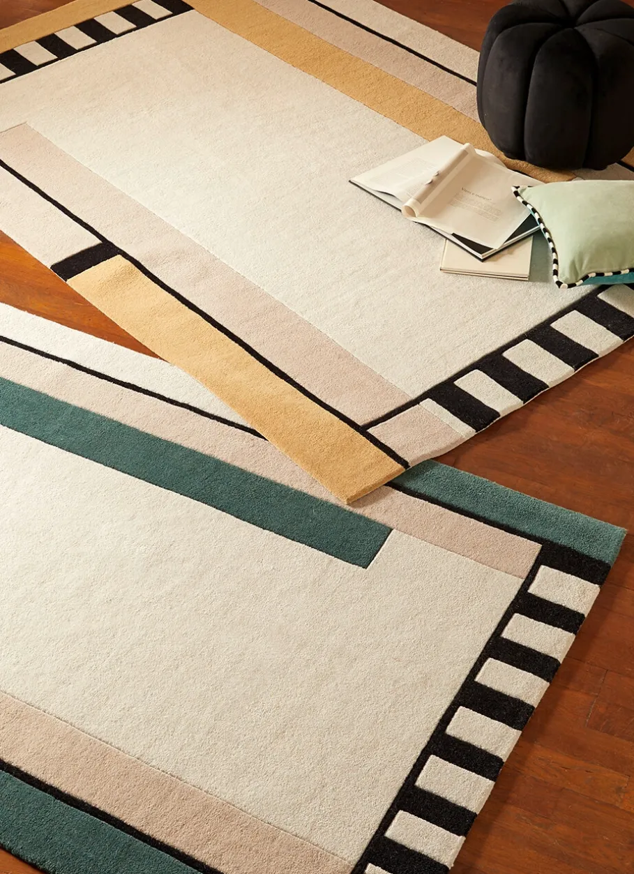 Bouchara Tapis^TAPIS EN LAINE TUFTÉ À LARGES BANDES RAYÉES