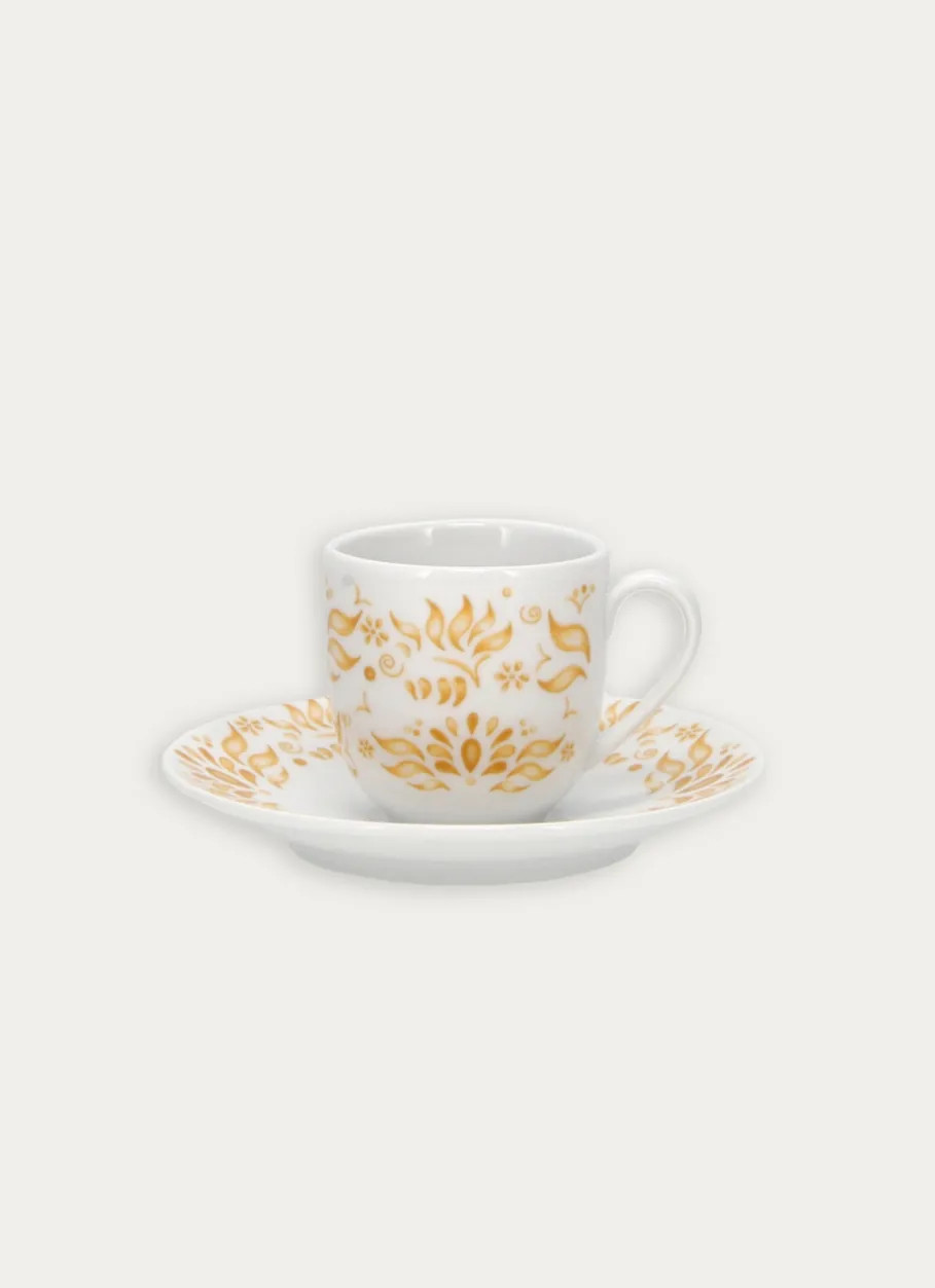 Bouchara Tasse, Bol^TASSE AVEC SOUCOUPE EN PORCELAINE