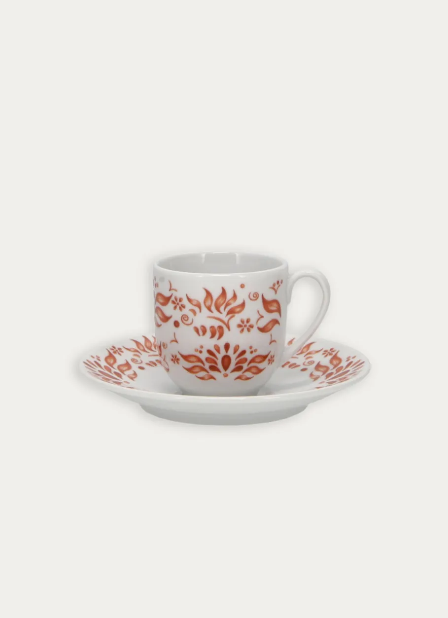 Bouchara Tasse, Bol^TASSE AVEC SOUCOUPE EN PORCELAINE