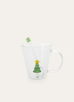 Bouchara Verre, Théière, Carafe^TASSE DE NOËL AVEC SAPIN INTÉGRÉ