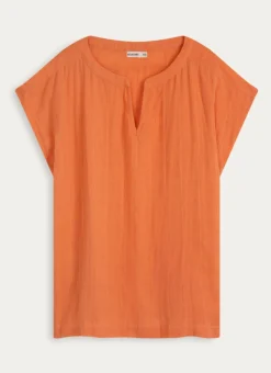 Bouchara Pyjama, Chemise De Nuit^TOP MANCHES COURTES EN GAZE DE COTON