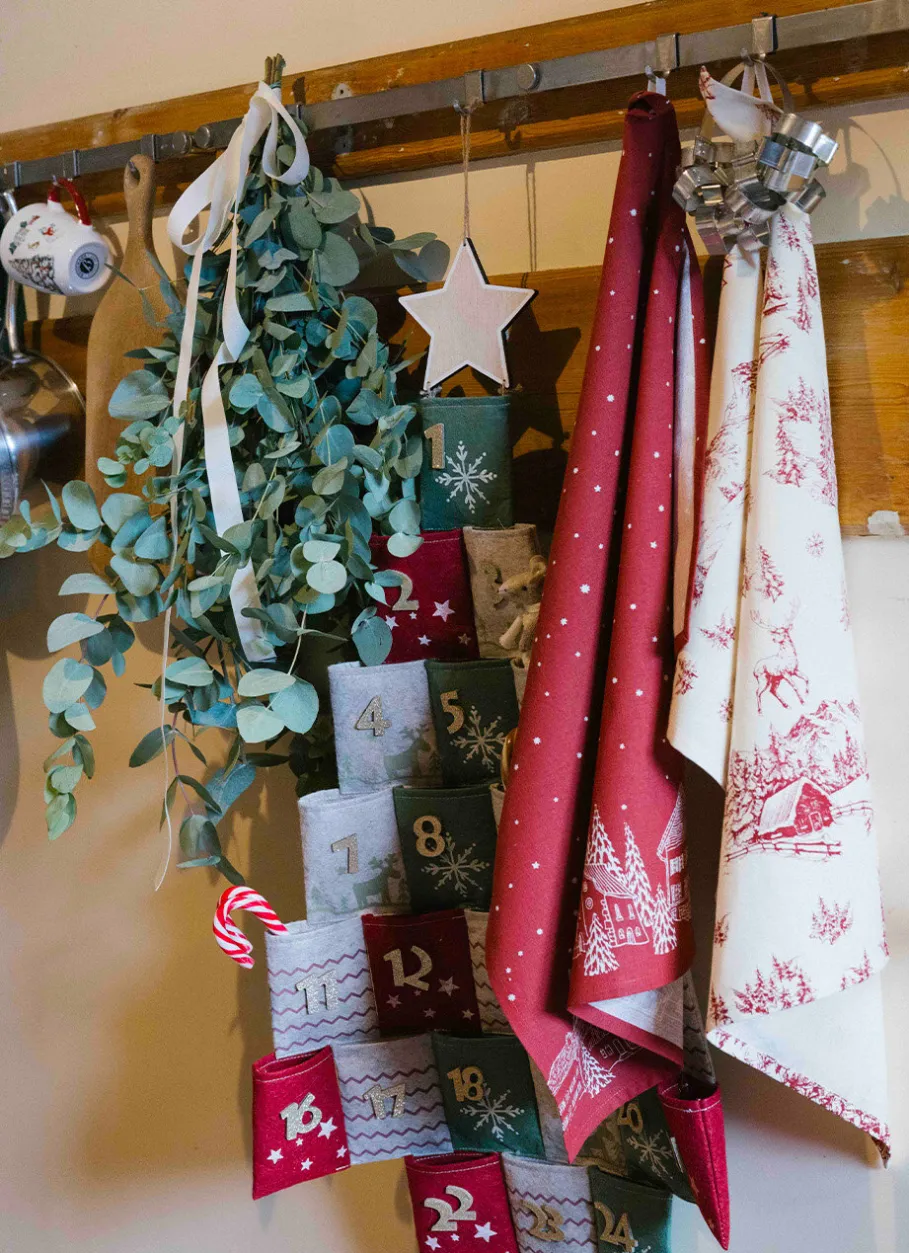 Bouchara Torchon, Essuie-Mains|Table De Noël^TORCHON EN COTON IMPRIMÉ MONTAGNE