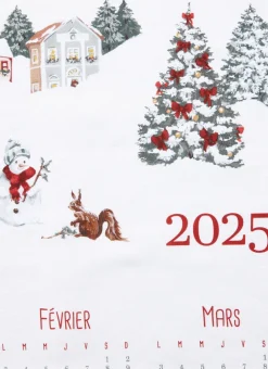 Bouchara Torchon, Essuie-Mains^TORCHON SCÈNE CALENDRIER