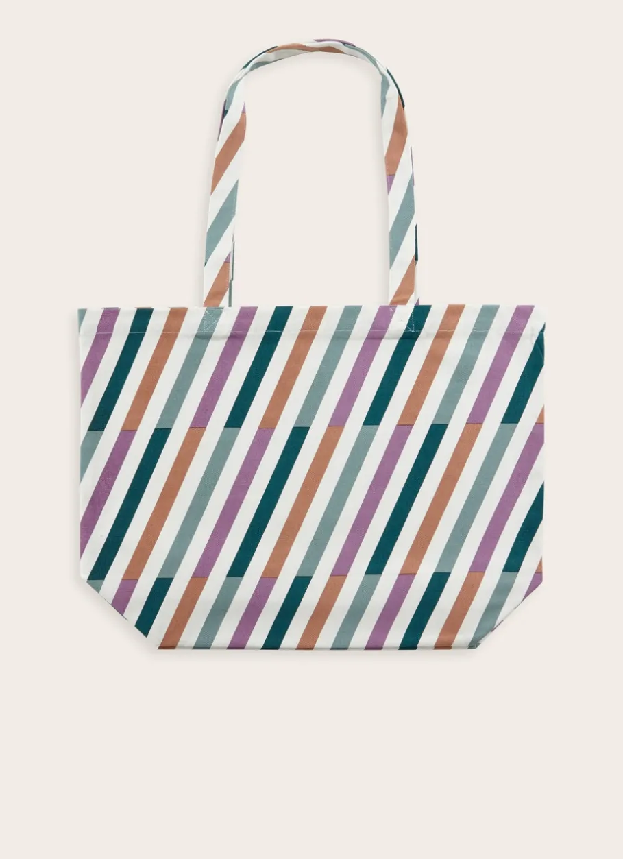 Bouchara Homewear, Accessoire^TOTE BAG EN COTON IMPRIMÉ GÉOMÉTRIQUE