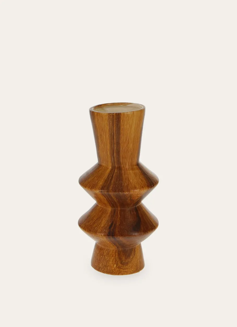Bouchara Vase, Cache-Pot|Décoration De Noël^VASE EN CÉRAMIQUE IMITATION BOIS