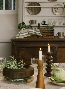 Bouchara Vase, Cache-Pot|Décoration De Noël^VASE EN VERRE AVEC FOURREAU EN BOIS