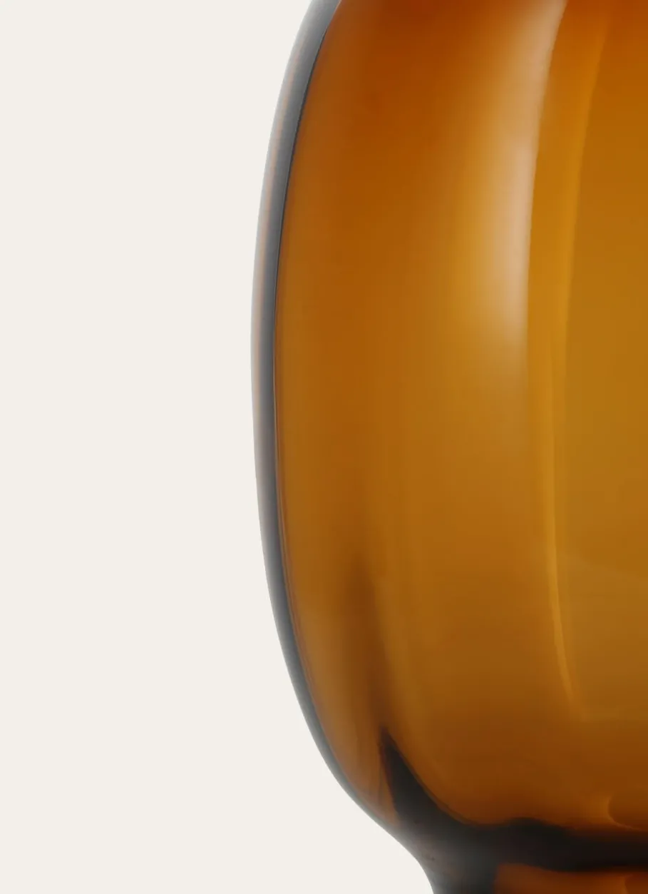 Bouchara Vase, Cache-Pot^VASE EN VERRE AVEC SOCLE ÉPAIS FAIT MAIN