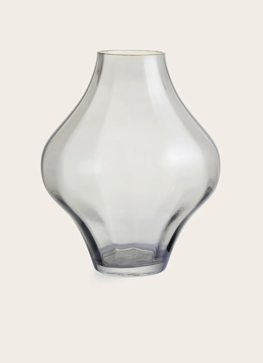Bouchara Vase, Cache-Pot^VASE EN VERRE BOMBÉ