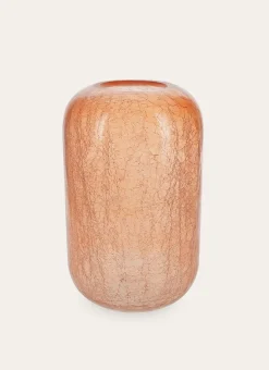 Bouchara Vase, Cache-Pot^VASE EN VERRE TRANSPARENT COLORÉ EFFET CRAQUELÉ