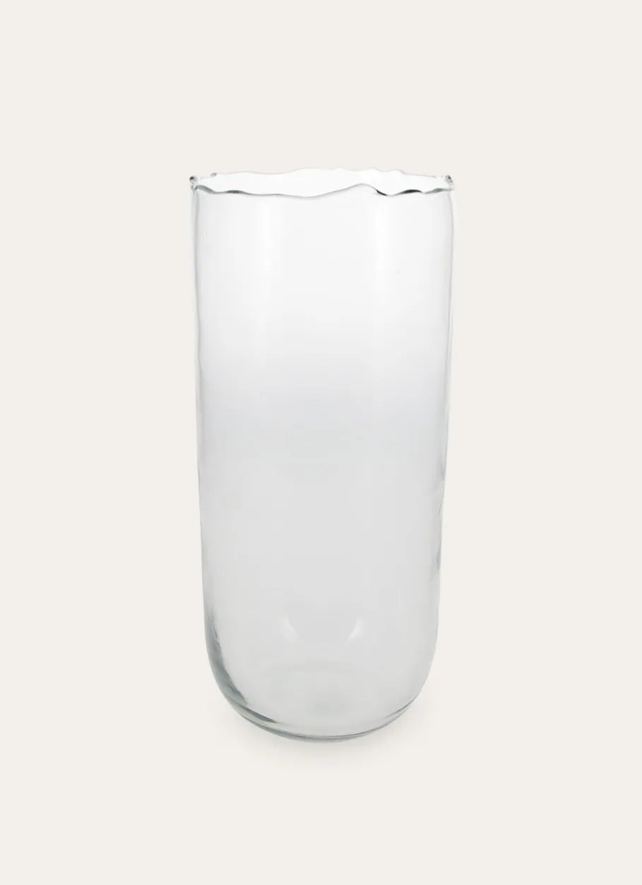 Bouchara Vase, Cache-Pot^VASE EN VERRE FORME ALLONGÉ