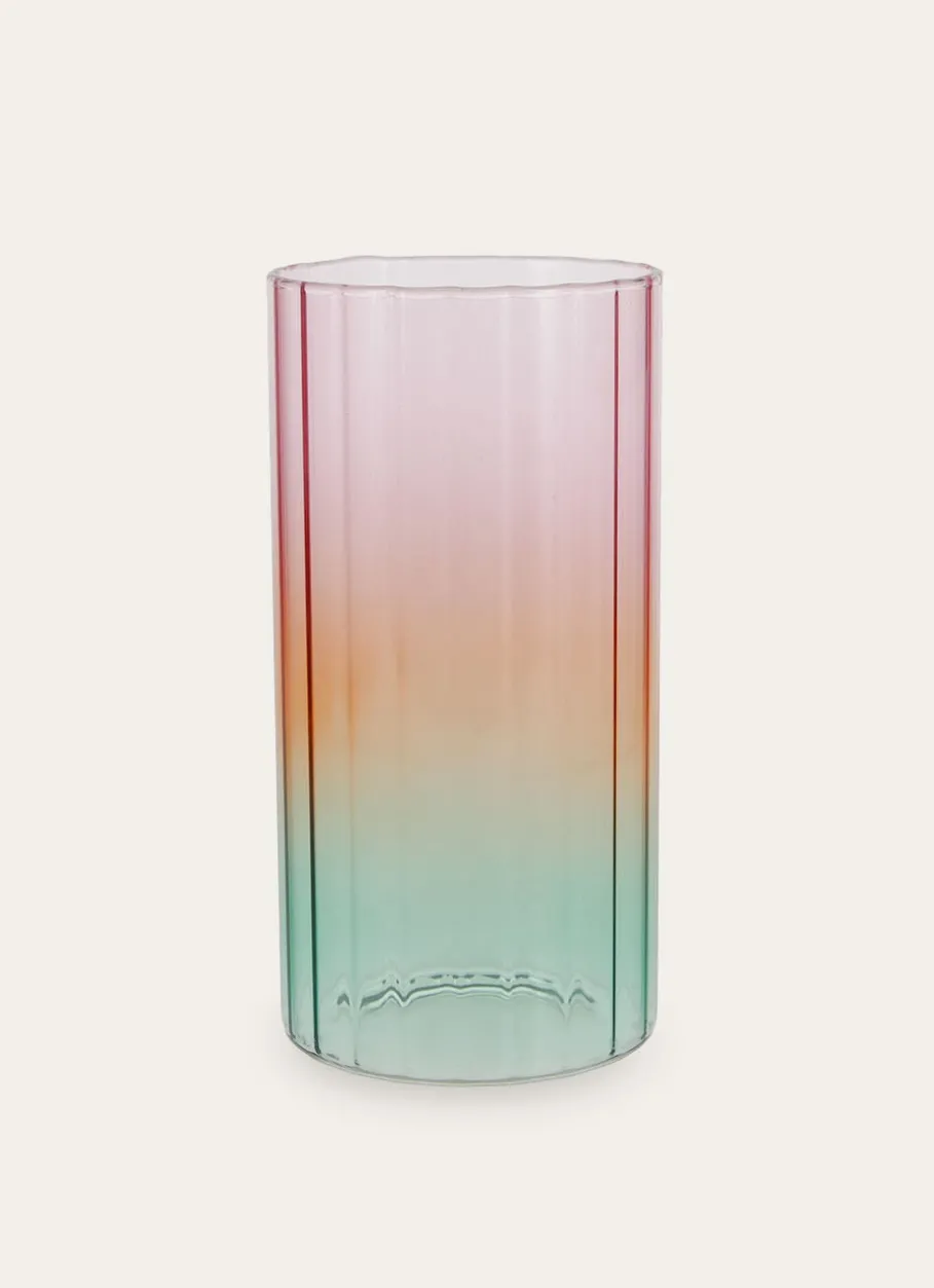 Bouchara Vase, Cache-Pot^VASE EN VERRE TRANSPARENT COLORÉ EFFET DÉGRADÉ