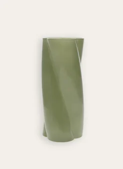 Bouchara Vase, Cache-Pot^VASE TORSADÉ EN VERRE OPAQUE