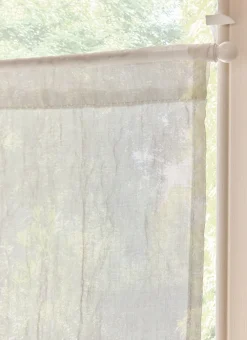 Bouchara Vitrage, Store^VITRAGE DROIT TAMISANT EFFET FROISSÉ PASSE-TRINGLE