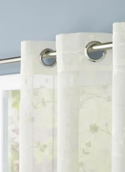 Bouchara Voilage^VOILAGE BRODÉ ÉCRU À MOTIF FLORAL