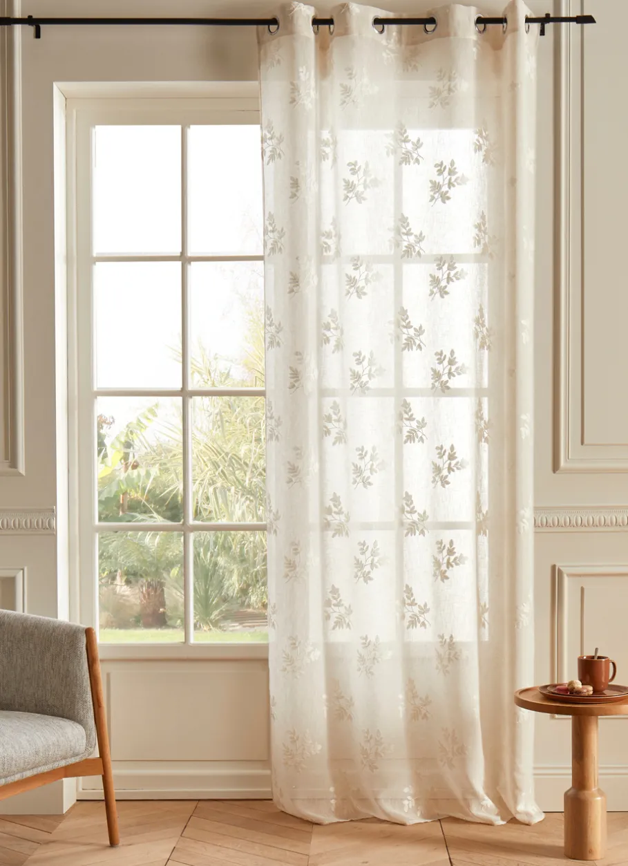 Bouchara Voilage^VOILAGE BRODÉ MOTIFS BOUQUETS