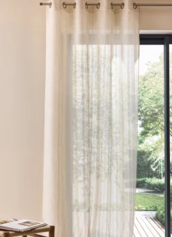 Bouchara Voilage^VOILAGE EFFET MOUCHETÉ ET RAYURES FINES