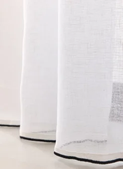 Bouchara Voilage^VOILAGE LÉGER EN LIN AVEC BOURDON NOIR